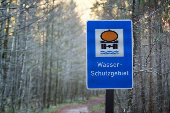 Beschilderung des Wasserschutzgebiets wasserschutzgebiet